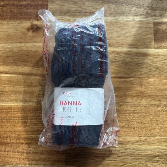 Hanna Andersson Girls Ankle Tights Blue Size 12 School Holiday Preppy Winter NEW - Picture 1 of 7